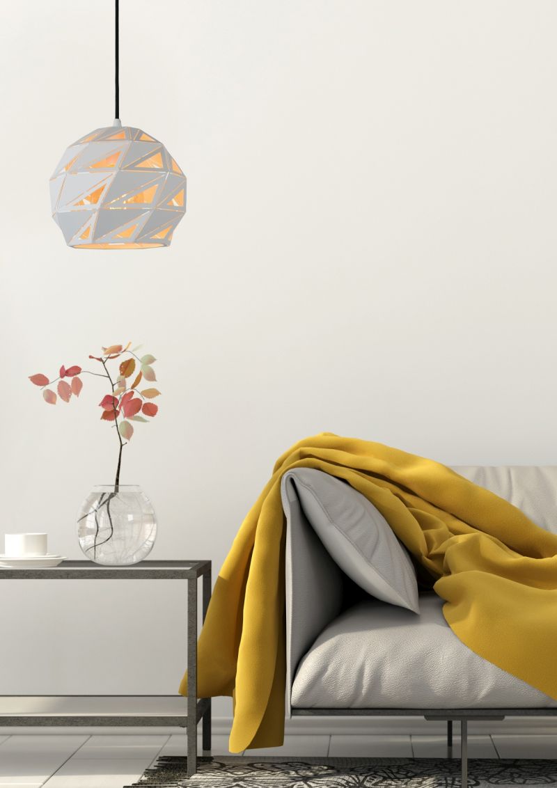 Lucide MALUNGA - Závesné svietidlo - Ø 25 cm - 1xE27 - Biele